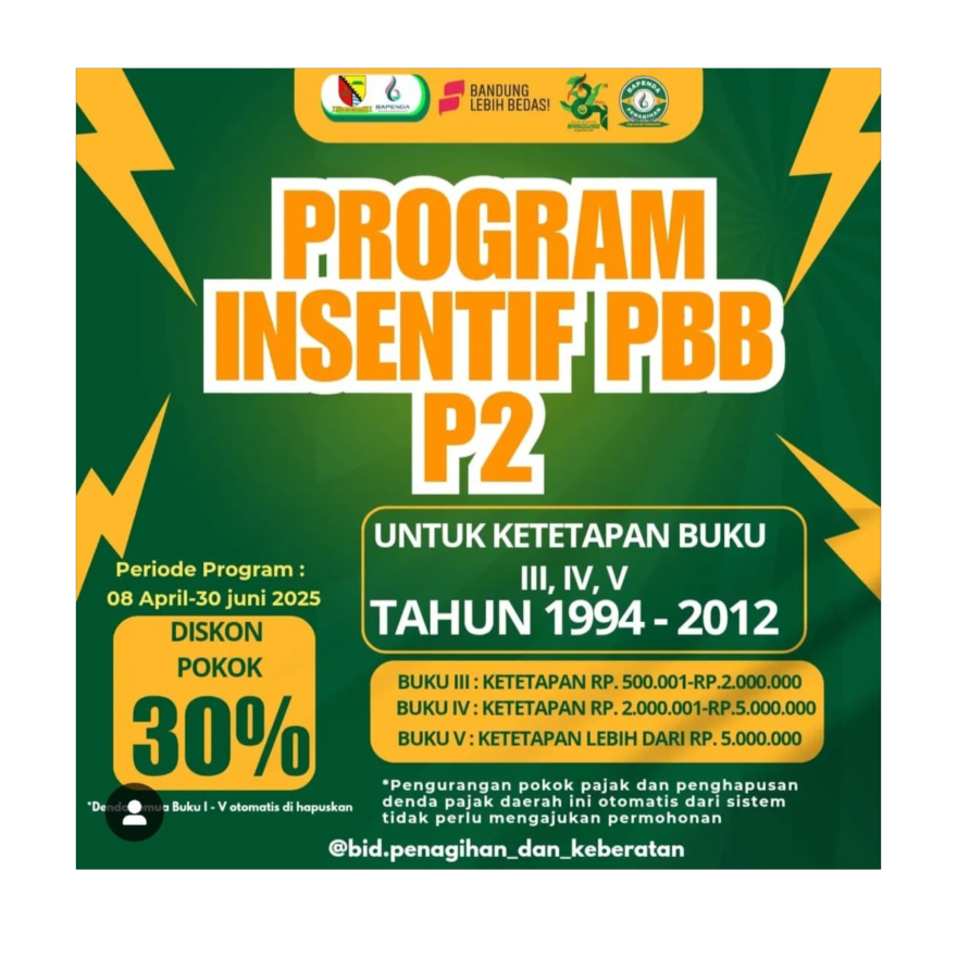 INFO-SUKAMANAH : INSENTIF PAJAK DAERAH DALAM RANGKA HARI JADI KABUPATEN BANDUNG KE-384